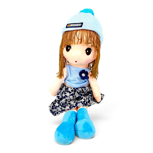 Peluche Muñeca de Trapo Conjunto Azul 60 cm