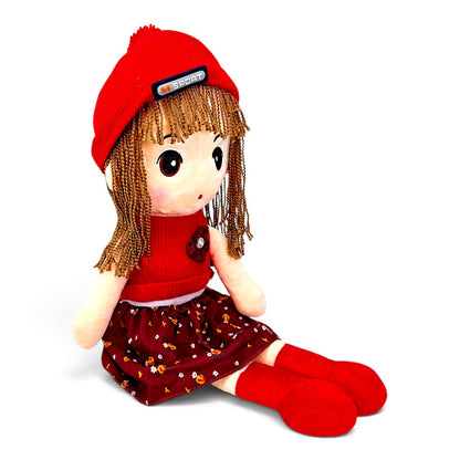 Peluche Muñeca de Trapo Conjunto Rojo 60 cm