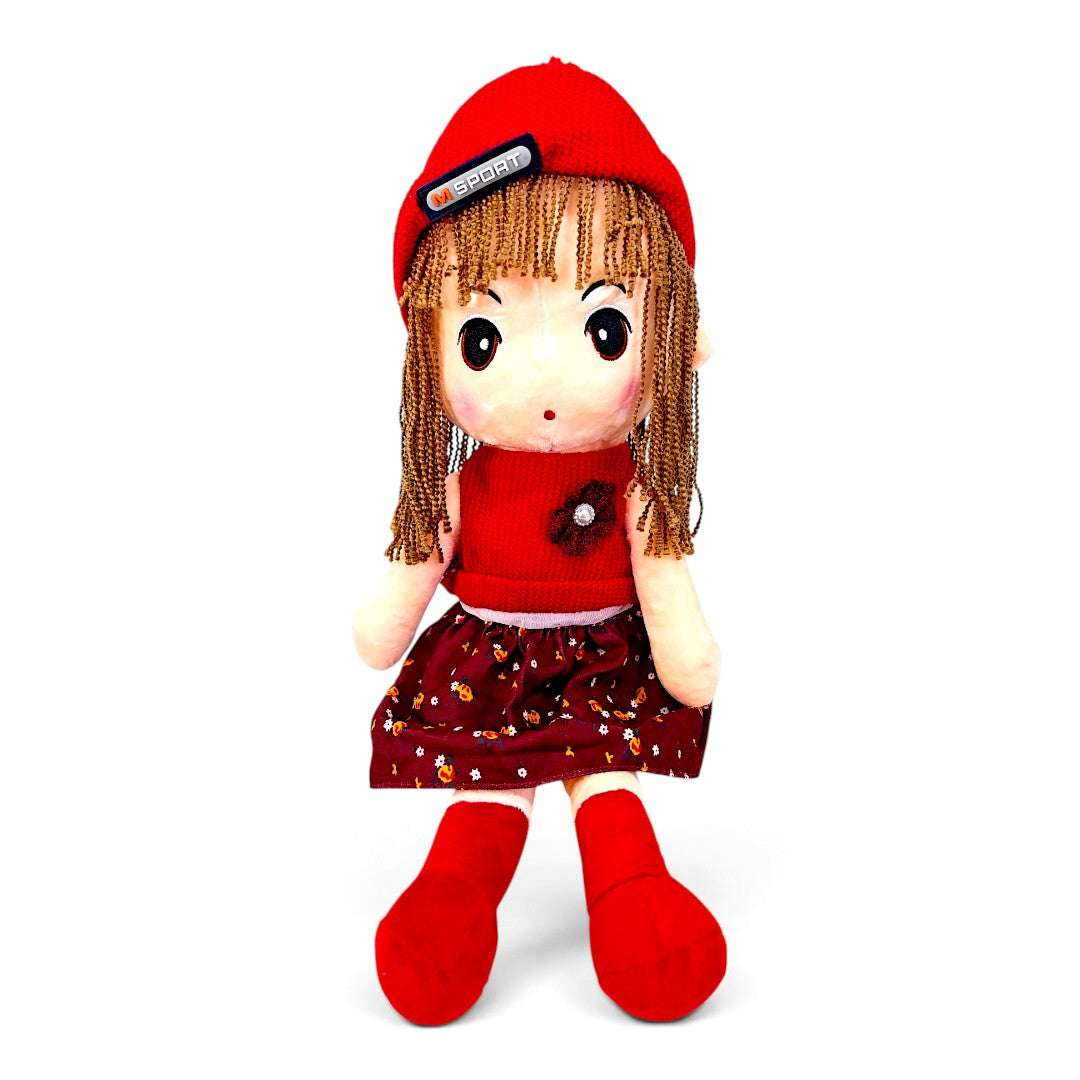 Peluche Muñeca de Trapo Conjunto Rojo 60 cm