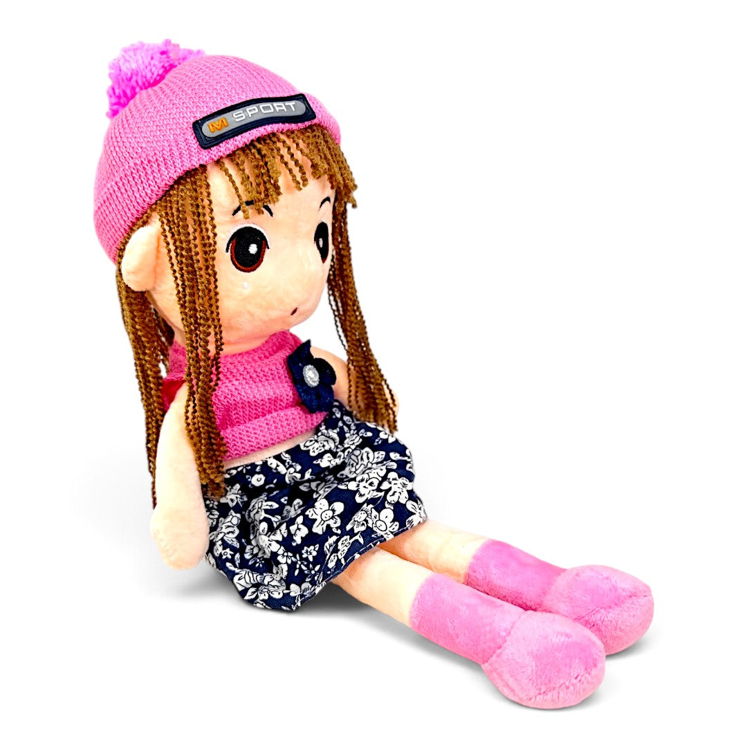 Peluche Muñeca de Trapo Conjunto Rosado 60 cm