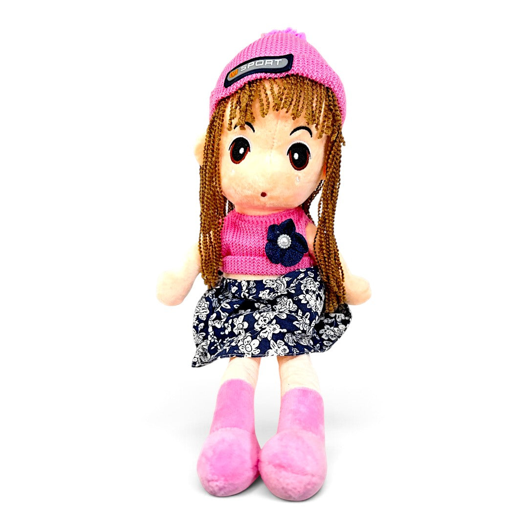 Peluche Muñeca de Trapo Conjunto Rosado 60 cm