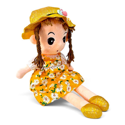 Peluche Muñeca de Trapo Vestido Amarillo 50 cm