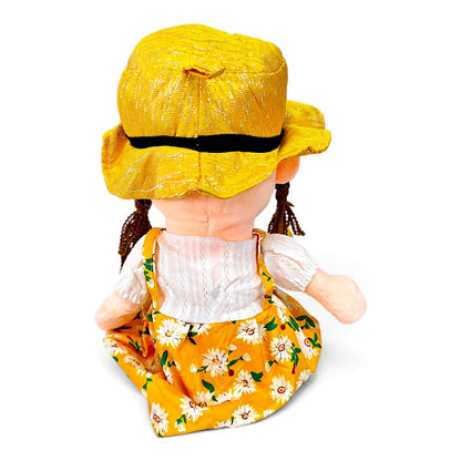 Peluche Muñeca de Trapo Vestido Amarillo 50 cm