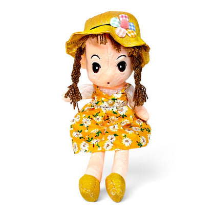 Peluche Muñeca de Trapo Vestido Amarillo 50 cm