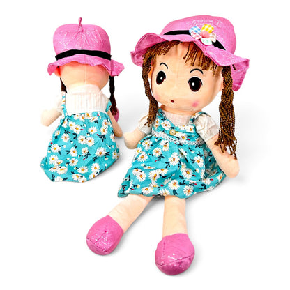 Peluche Muñeca de Trapo Vestido Azul 50 cm