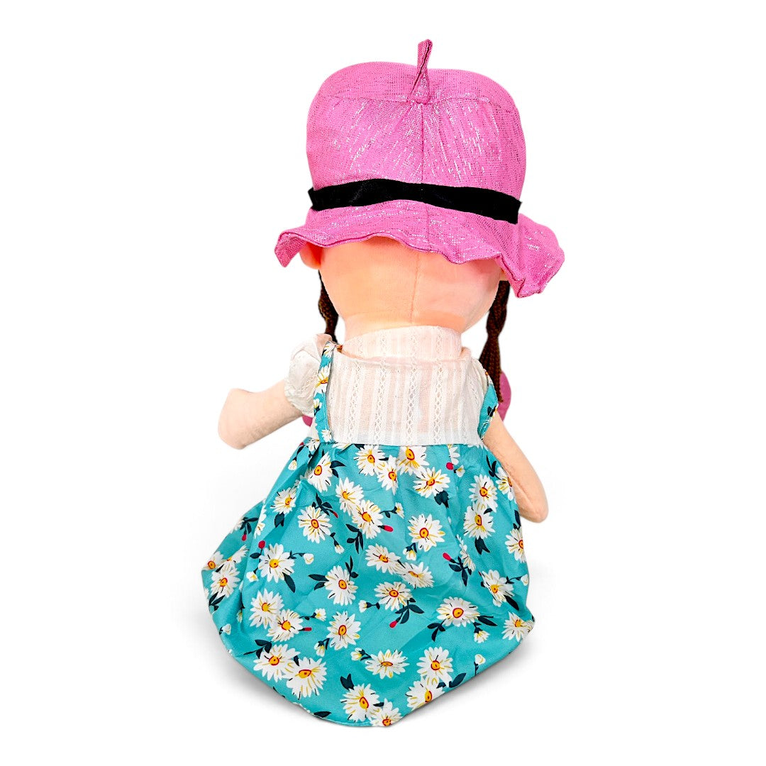 Peluche Muñeca de Trapo Vestido Azul 50 cm