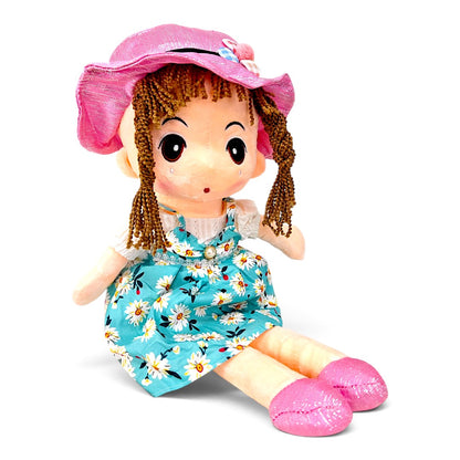 Peluche Muñeca de Trapo Vestido Azul 60 cm