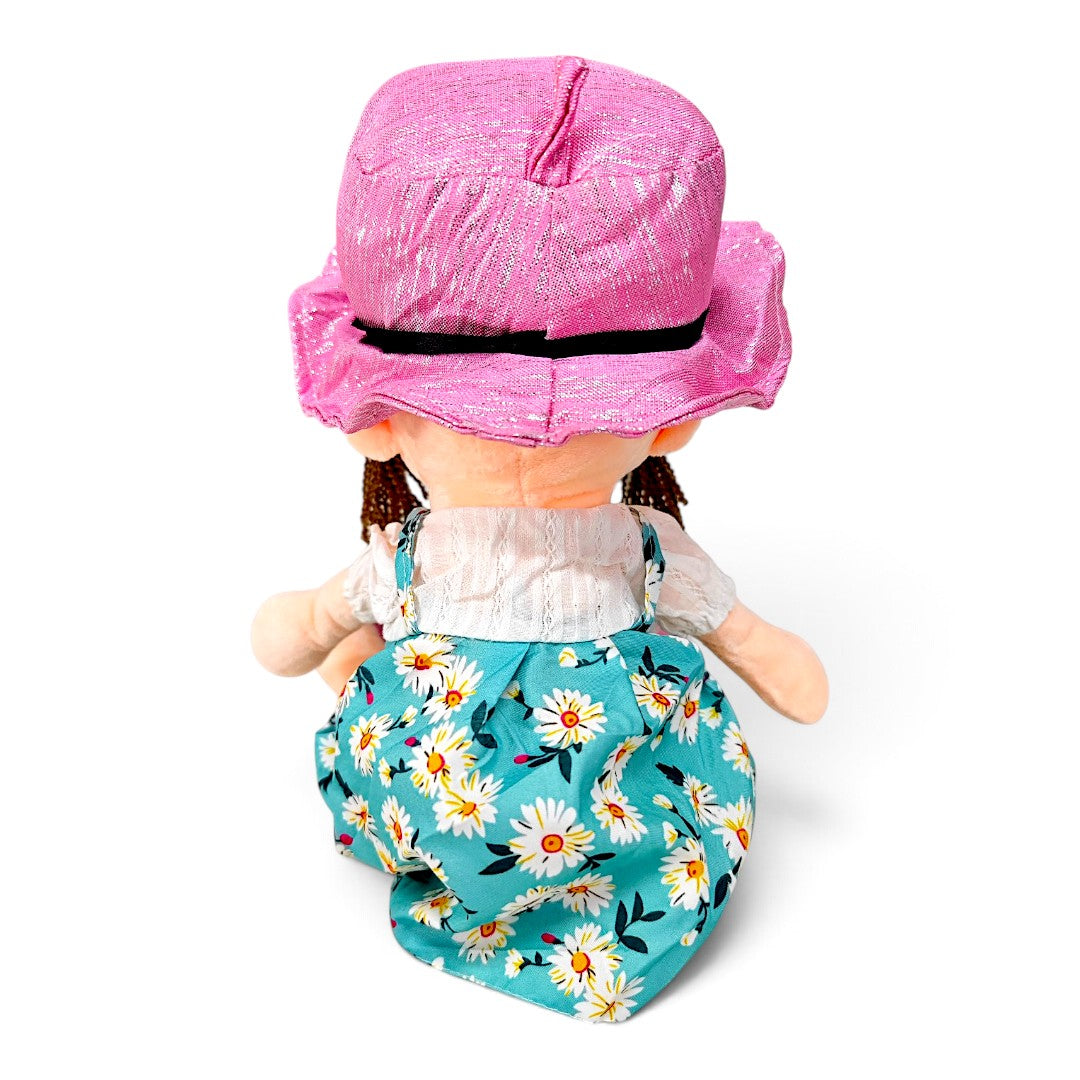 Peluche Muñeca de Trapo Vestido Azul 60 cm