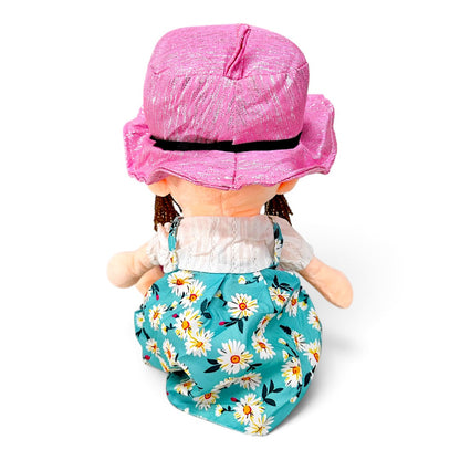 Peluche Muñeca de Trapo Vestido Azul 60 cm