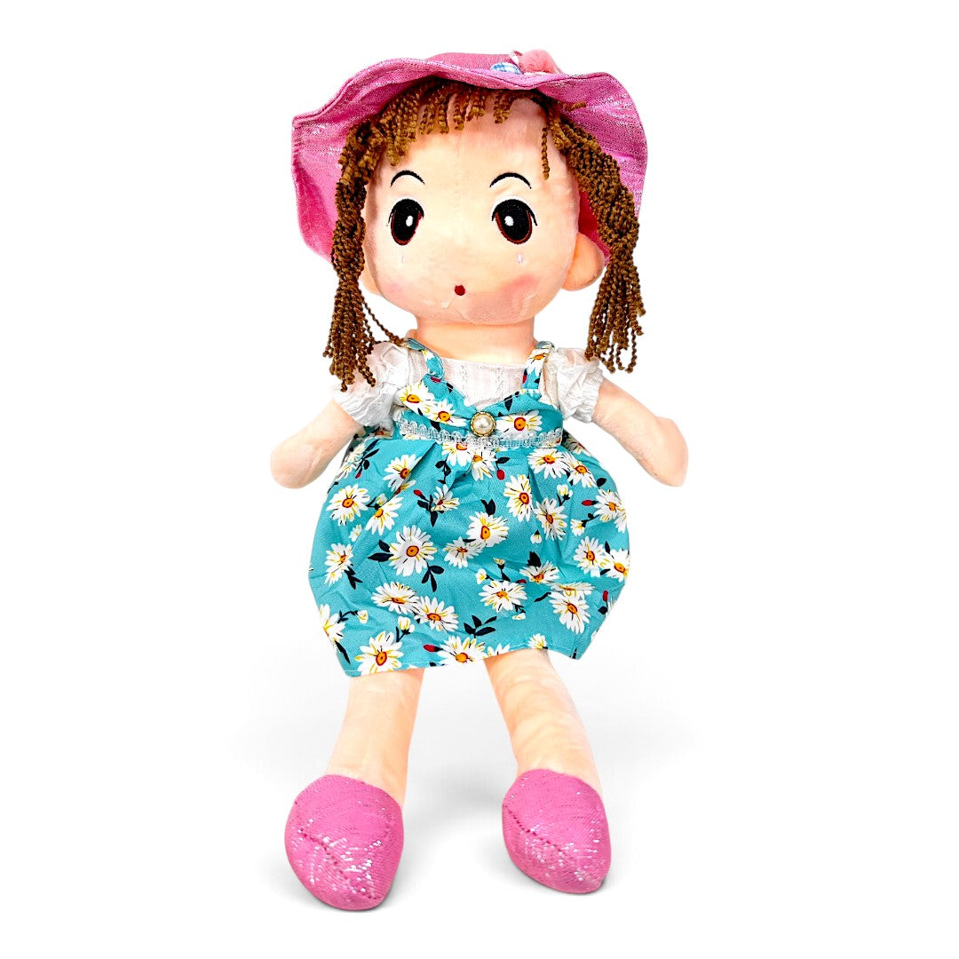 Peluche Muñeca de Trapo Vestido Azul 60 cm
