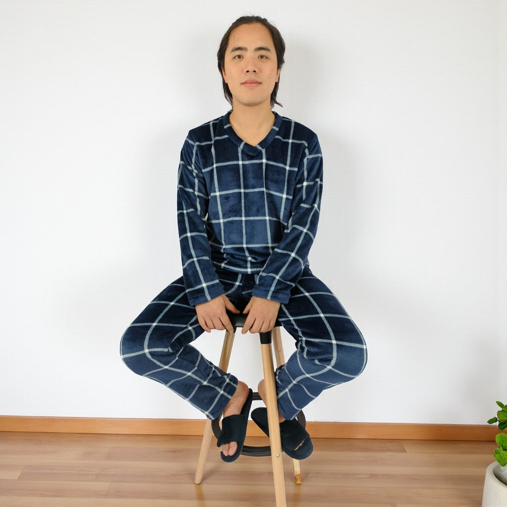 Pijama estampada Térmica Dos Piezas Sencilla Para Hombre