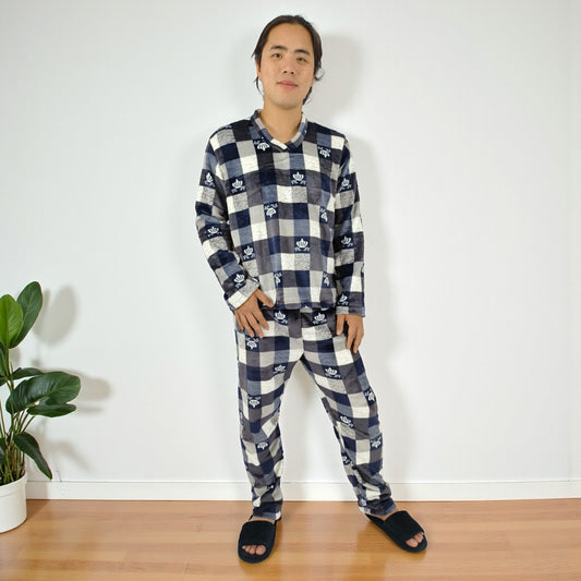 Pijama para hombre estampada Térmica Dos Piezas Sencilla