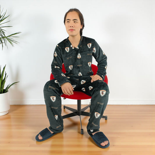 Pijama Térmica Dos Piezas estampada Sencilla Para Hombre