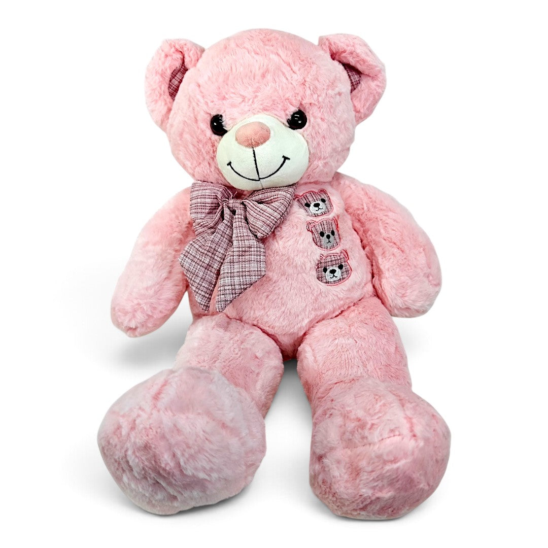 Peluche Oso Bordado Rosado 60 cm