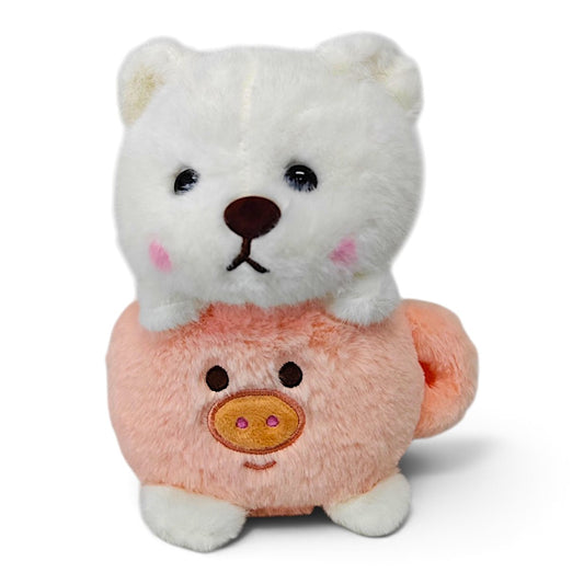 Peluche Oso Cerdito Taza Rosada