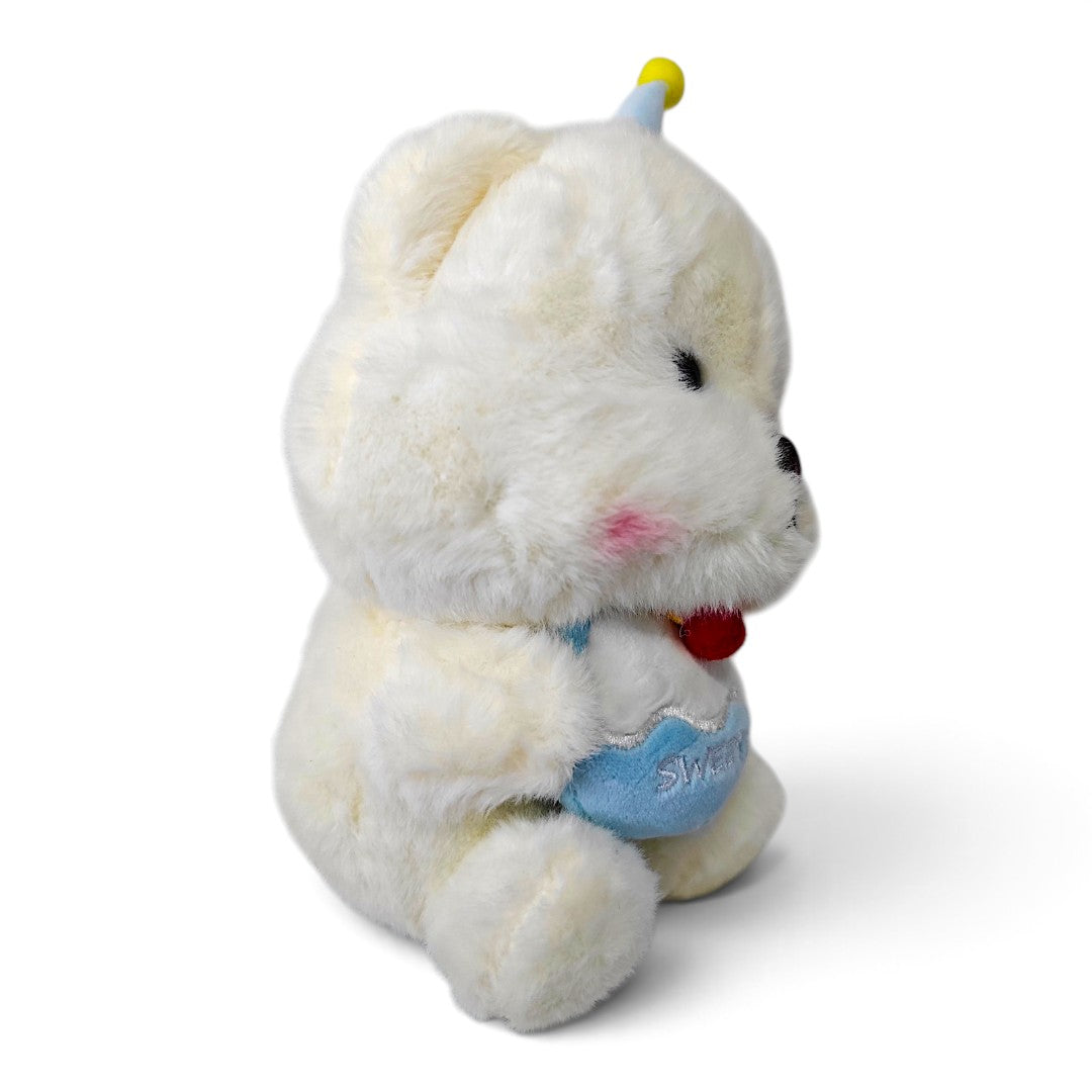 Peluche Osito Cumpleaños con Gorro Celeste