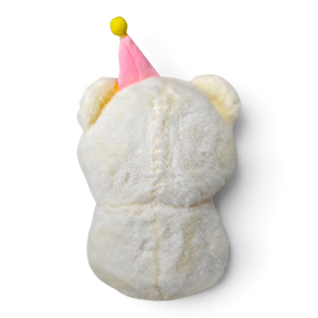 Peluche Osito Cumpleaños con Gorro Rosado