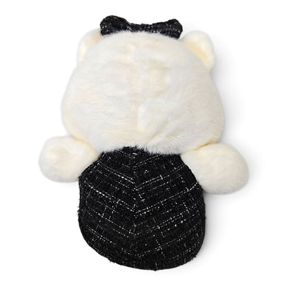 Peluche Gatito con Encaje Negro y Moño