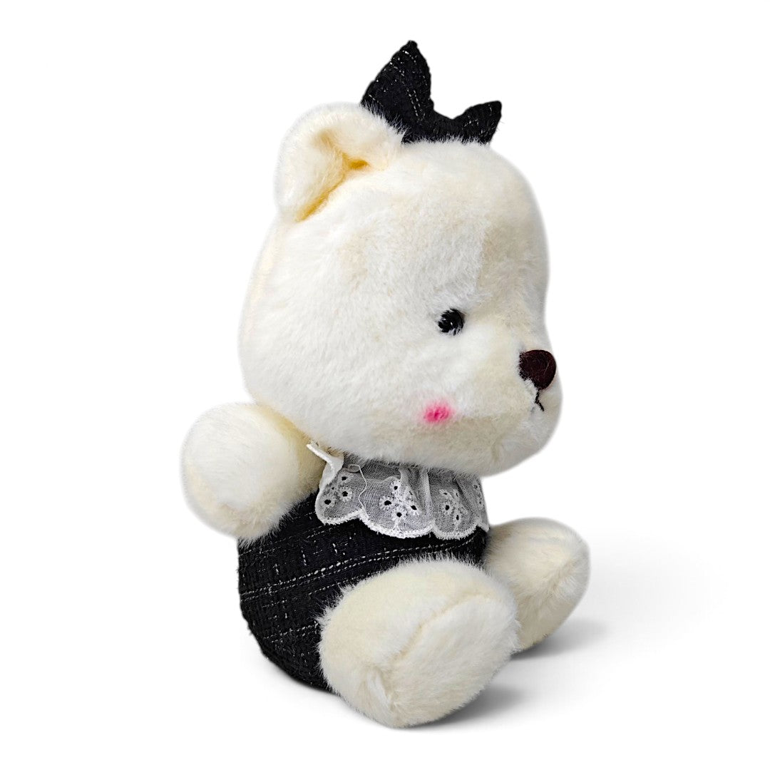 Peluche Gatito con Encaje Negro y Moño