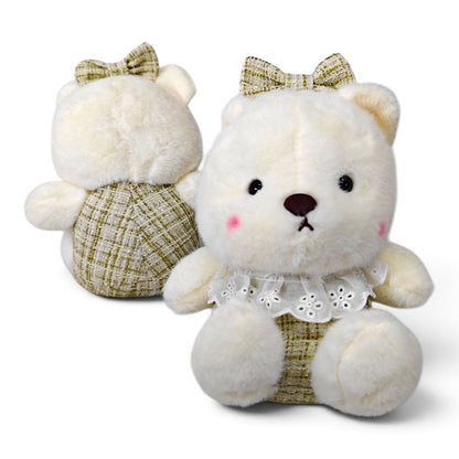 Peluche Gatito con Moño y Encaje