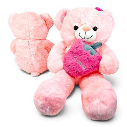 Peluche Oso Fresa Salmón 60 cm