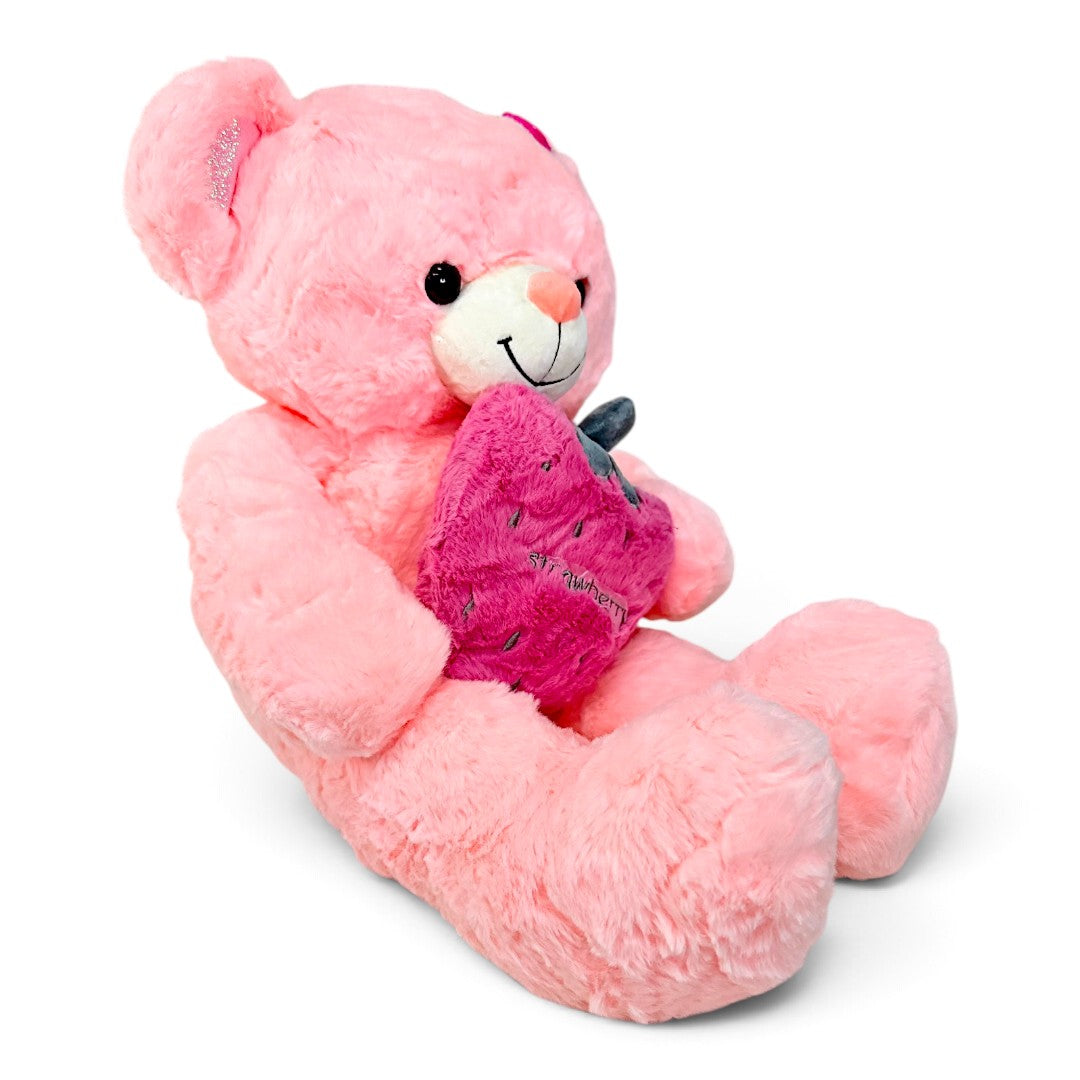 Peluche Oso Fresa Salmón 60 cm