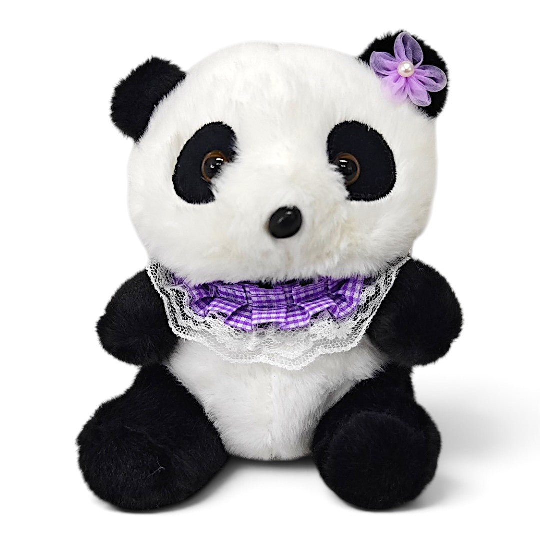 Peluche Panda Lila con Flor