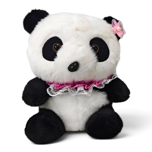 Peluche Panda Rosado con Flor
