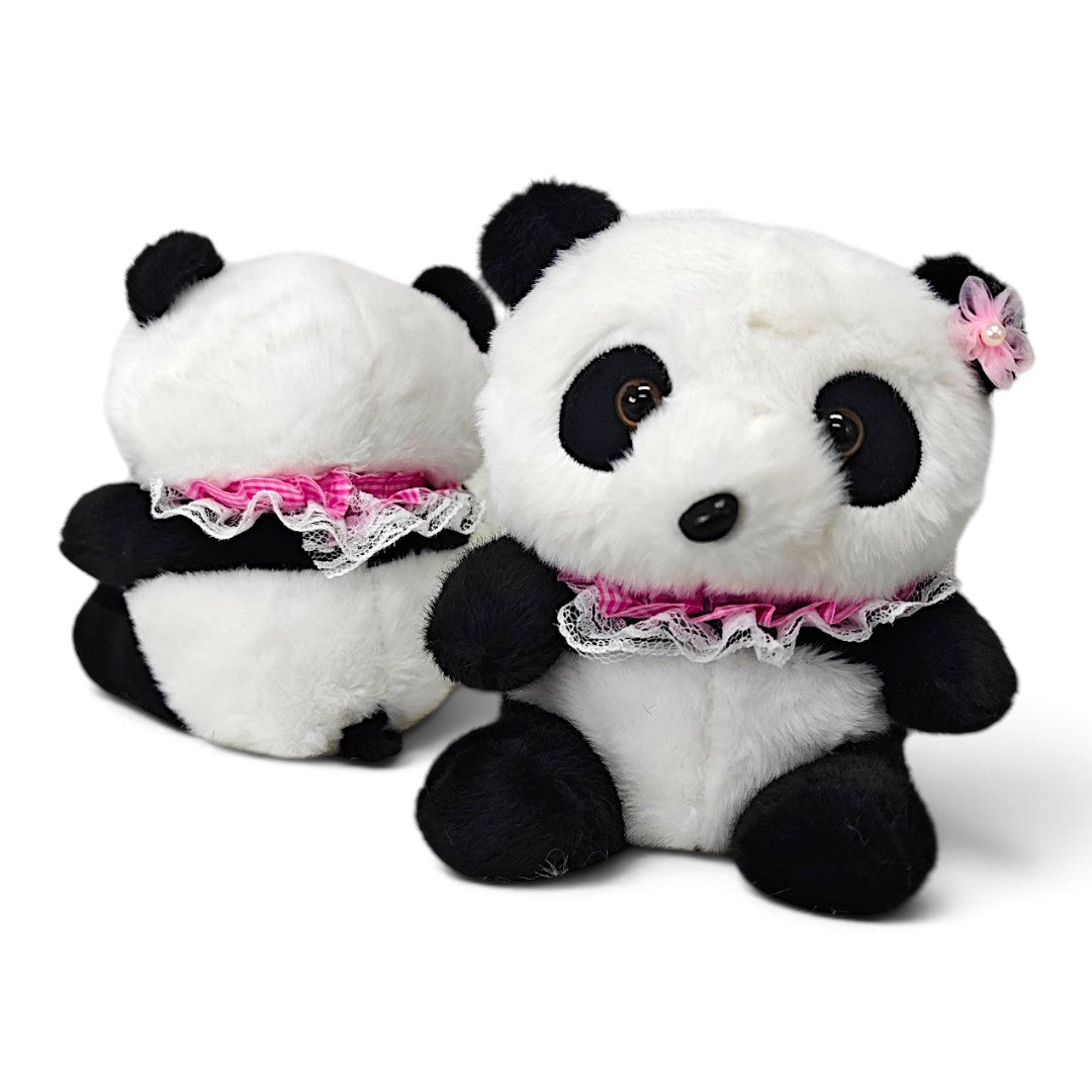 Peluche Panda Rosado con Flor