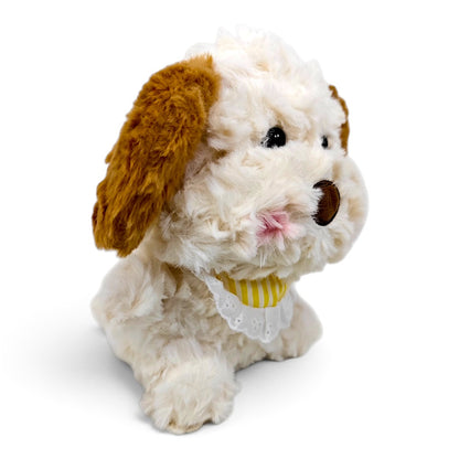 Peluche Perro con Pañoleta Amarilla a Rayas