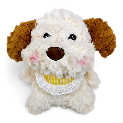 Peluche Perro con Pañoleta Amarilla a Rayas