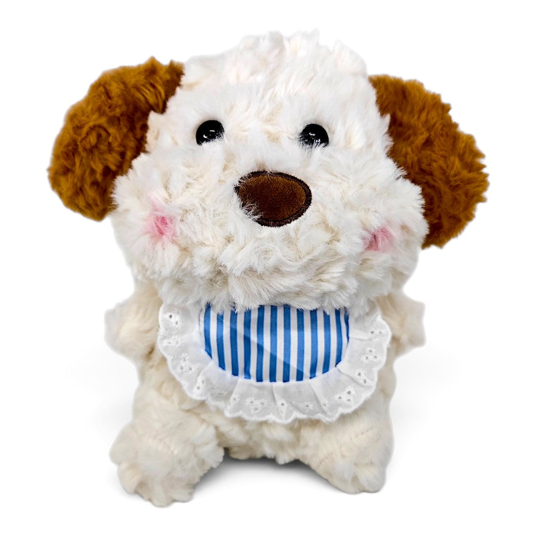 Peluche Perro con Pañoleta Azul a Rayas