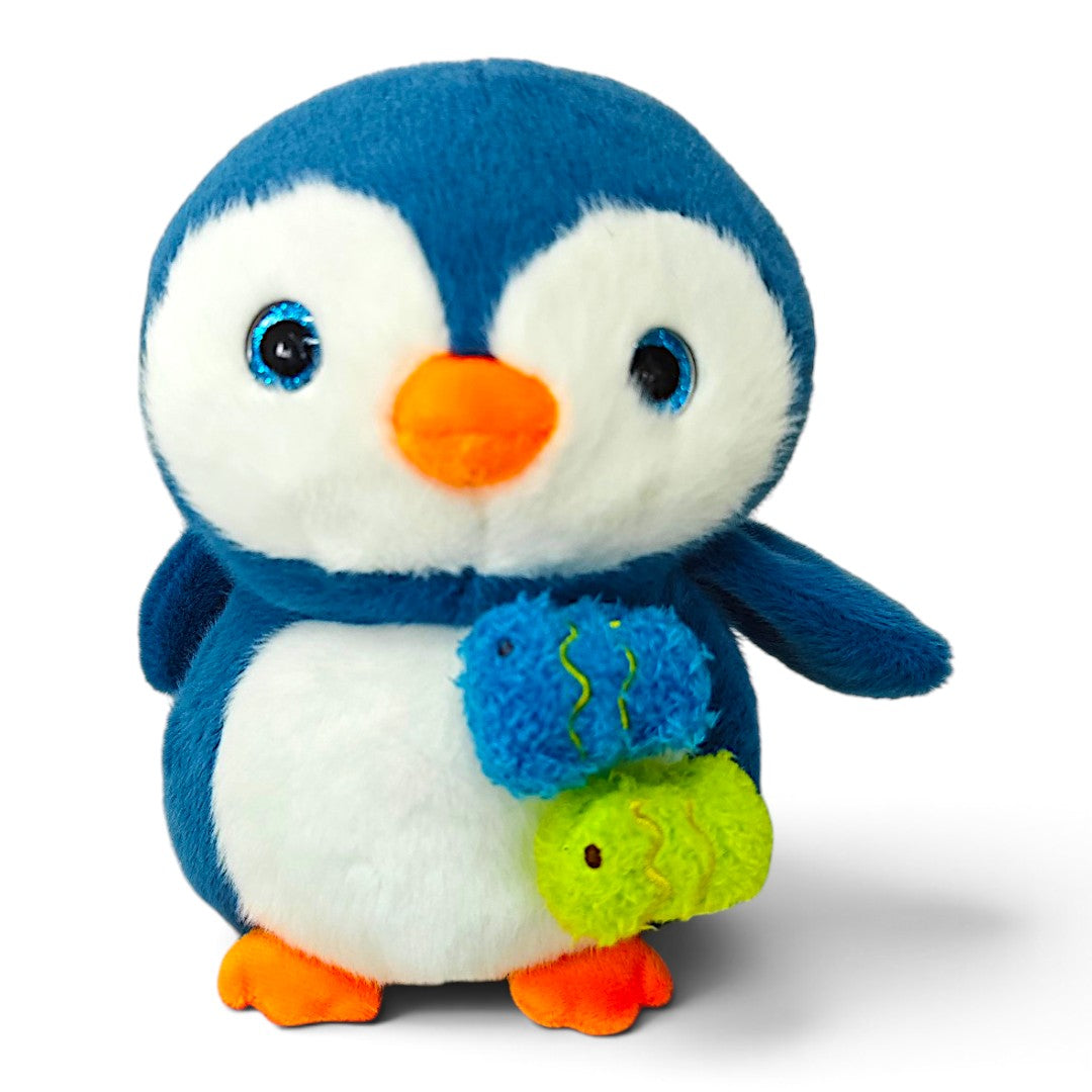 Peluche Pingüino Azul y Verde