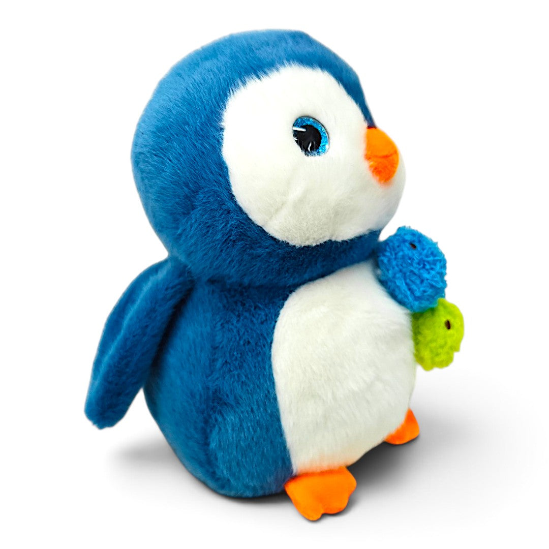 Peluche Pingüino Azul y Verde