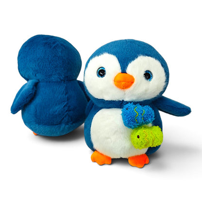 Peluche Pingüino Azul y Verde