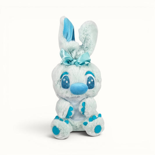 Peluche Stitch moño colores azul bebé