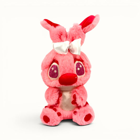 Peluche Stitch moño colores rosa/salmón