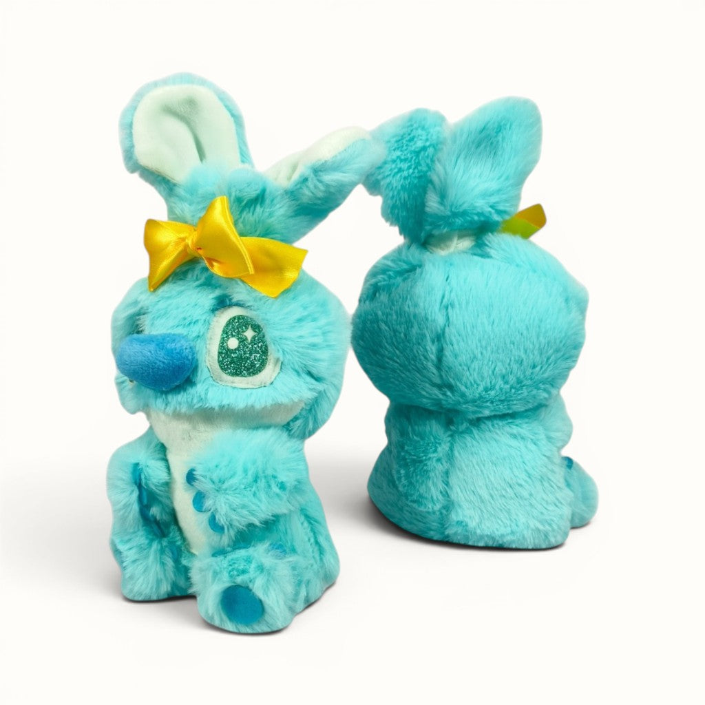Peluche Stitch moño colores aguamarina