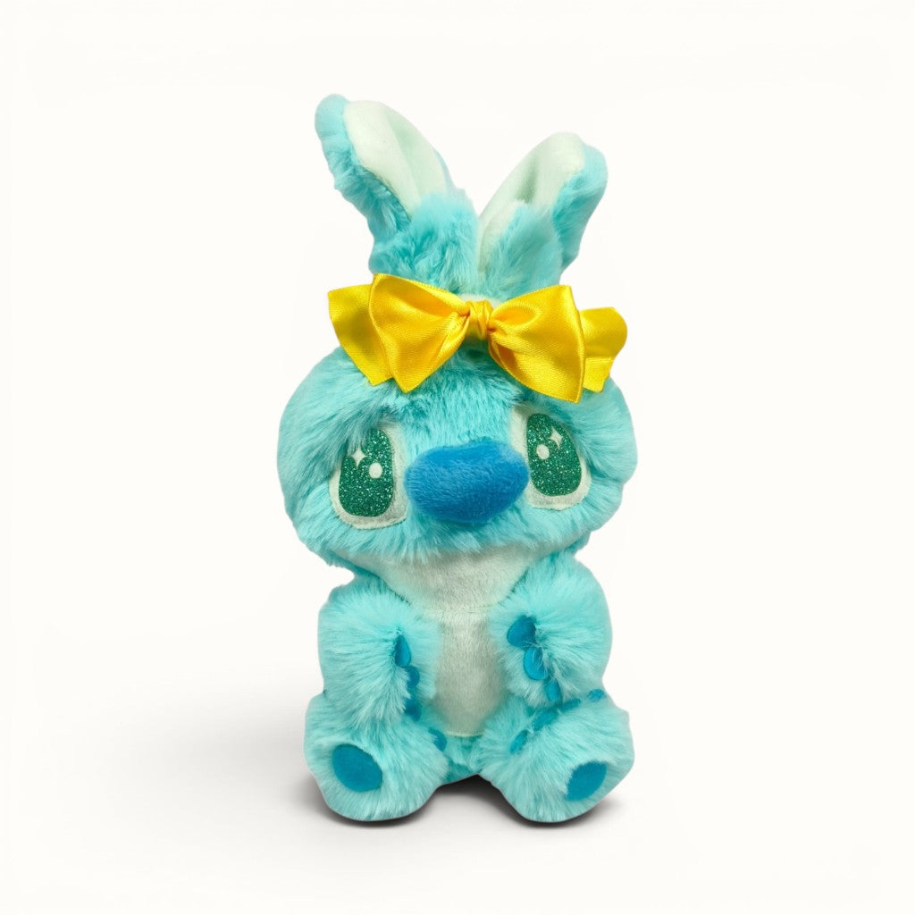 Peluche Stitch moño colores aguamarina