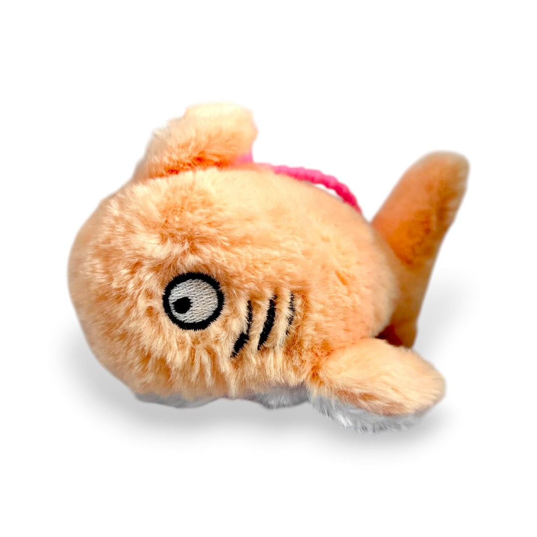 Llavero Peluche Tiburón Naranja Claro