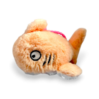 Llavero Peluche Tiburón Naranja Claro