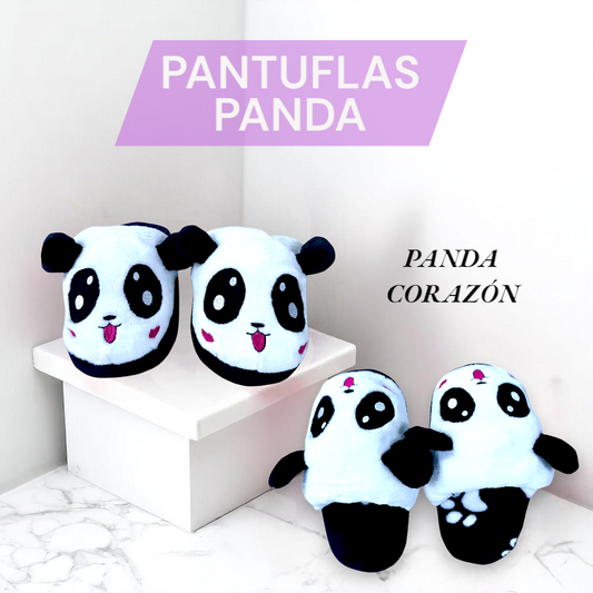 Pantuflas, Babuchas De Panda Para Adultos Y Niños