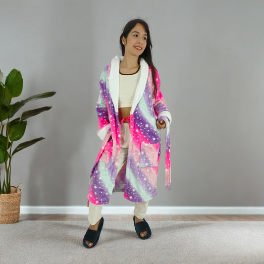 Bata para mujer Levantadora térmica colores Arcoíris Chicle