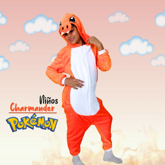 Kigurumi Térmica Charmander Pokemon Para Niños