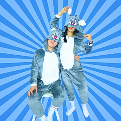 Kigurumi Térmica De Conejo Bugs Bunny Adultos