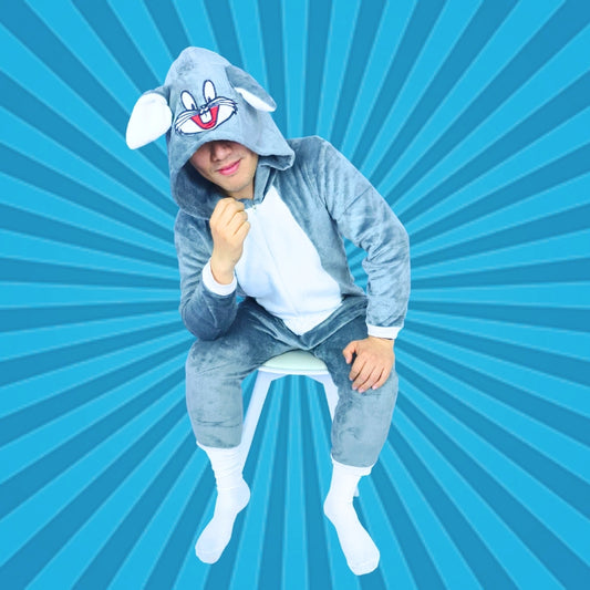 Kigurumi Térmica De Conejo Bugs Bunny Niño