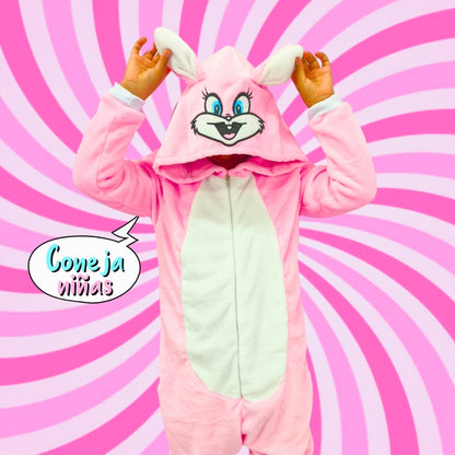 Kigurumi Térmica De Conejo Bugs Bunny Niña
