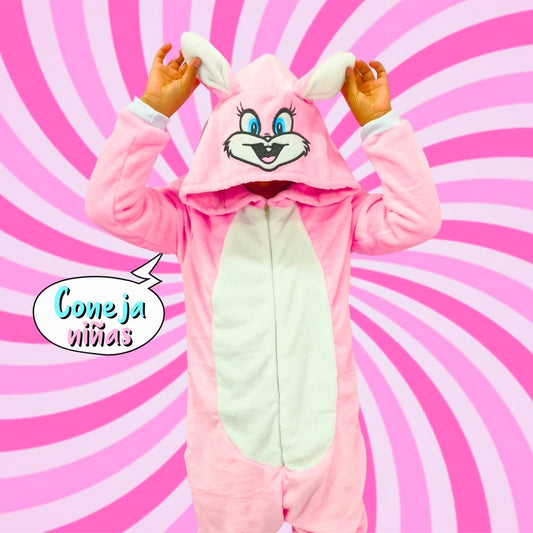 Kigurumi Térmica De Conejo Bugs Bunny Niña