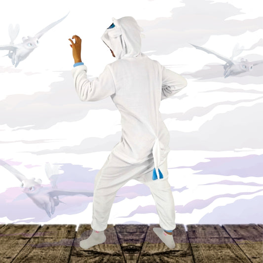 Kigurumi Dragón Furia Luminosa Enteriza Térmica – Pijama Temática para Adultos