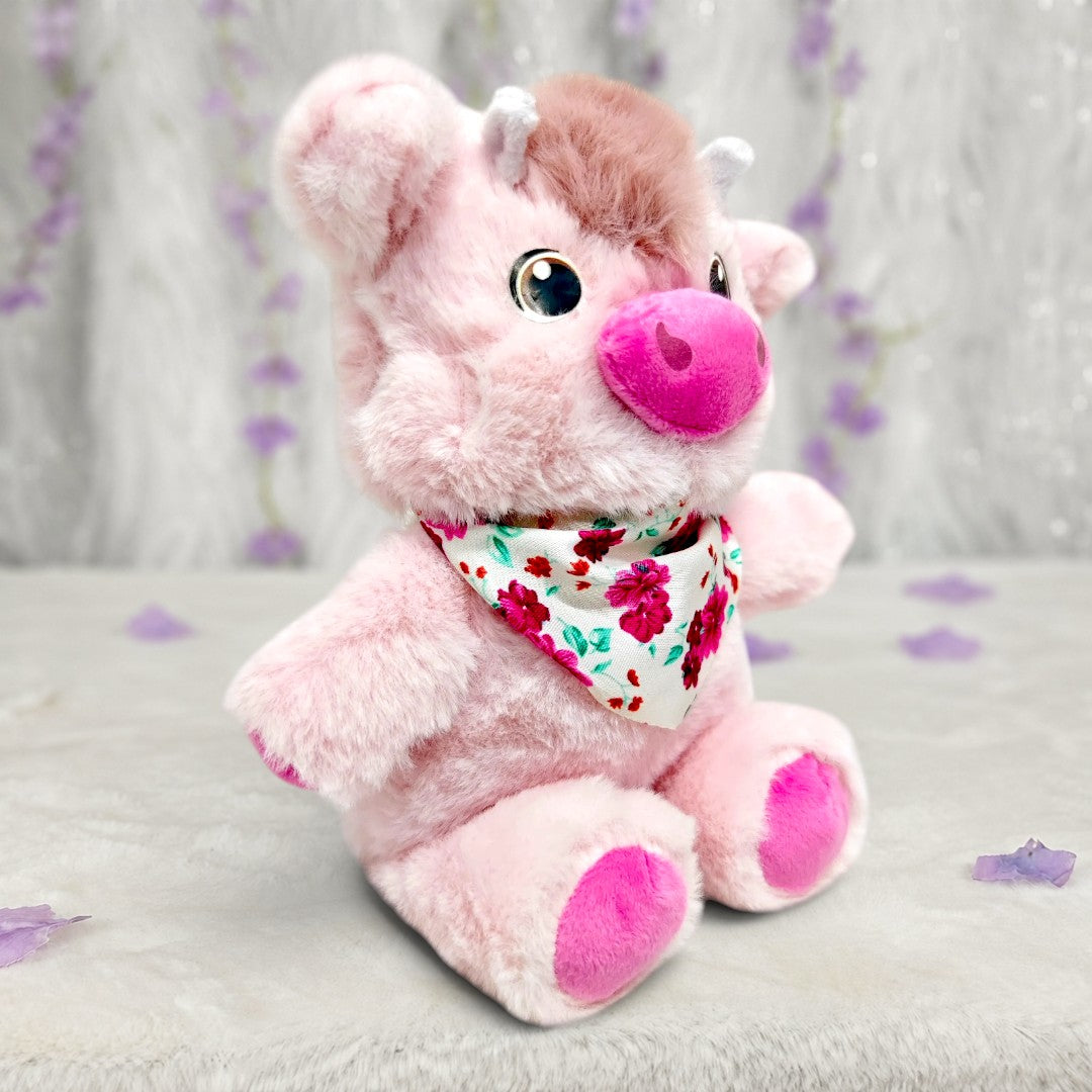 Peluche Vaca Corredora Rosado